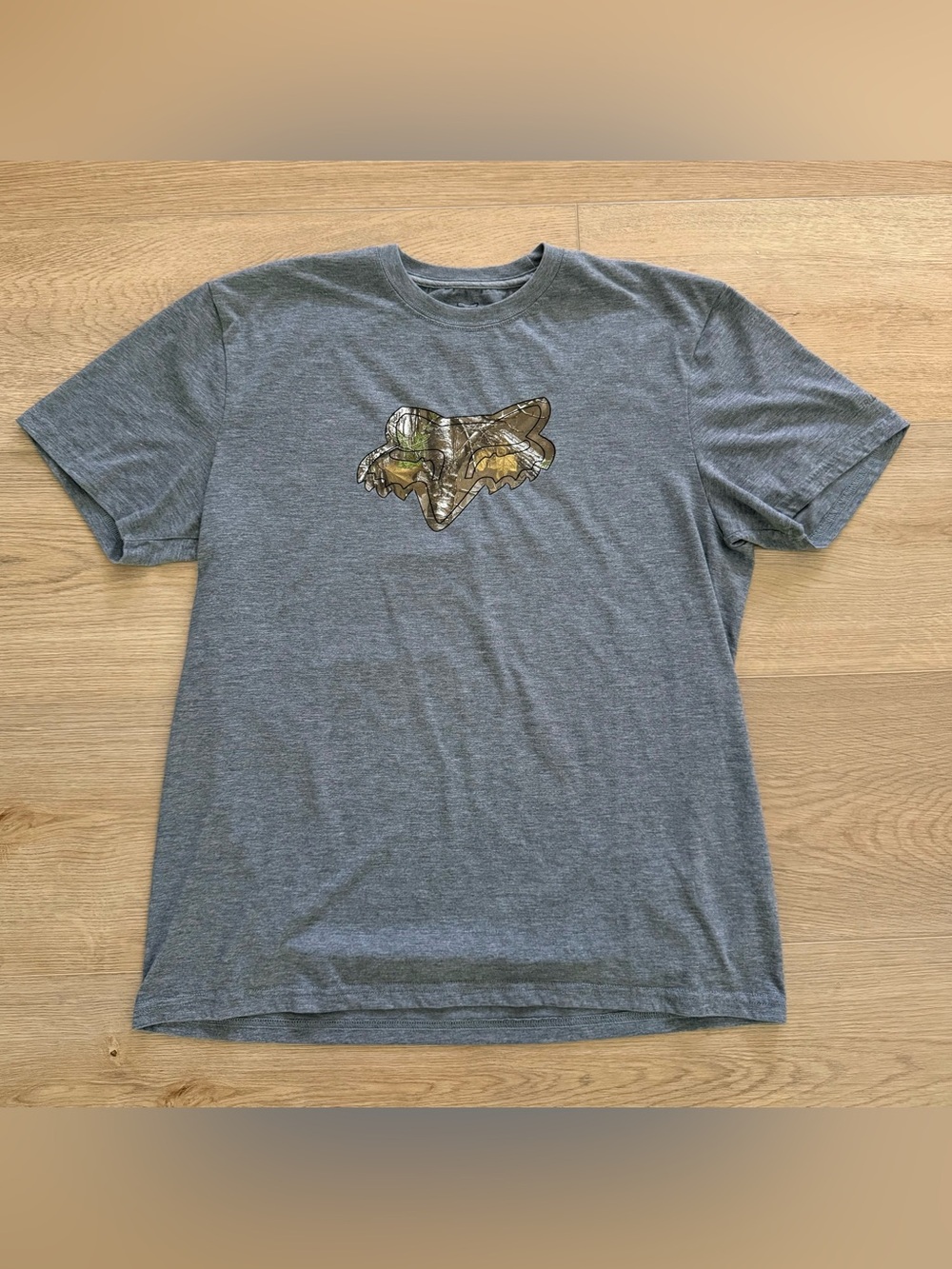 Fox Racing Tech Realtree Camo Logo T-Shirt Men’s Large Gray